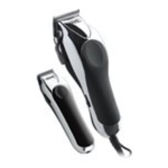 Deluxe Chrome Pro Home Hair Cutting Kit, 25 Piece Set with Clipper and Trimmer,
